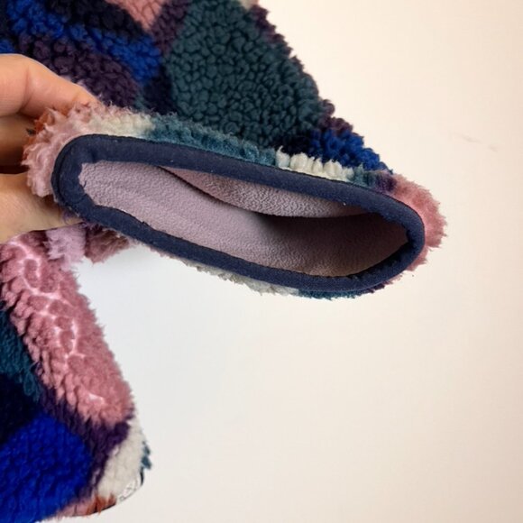 Fat Face Black Abstract Printed Fleece  1/4  Snap front Side Pockets Size Small - Picture 4 of 12